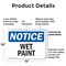 Signmission Wet Paint, 14 in W x Rectangle, Plastic OS-2PACK-NS-P-1014-L-19034 - alternate 8